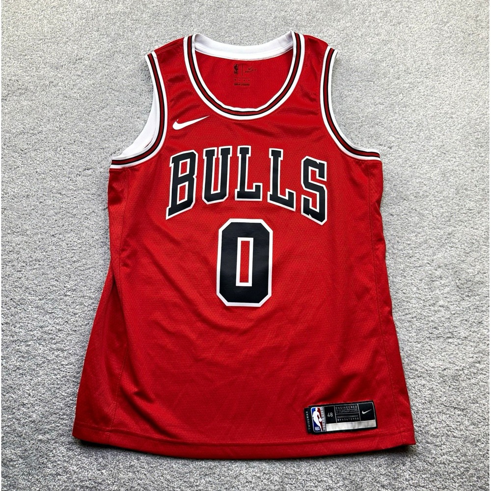 Nike Coby White Chicago Bulls NBA Swingman Jersey Red Men's Size 48 L Large
